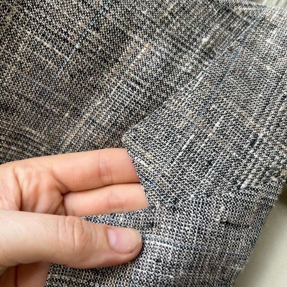 VTG Cricketeer Sport Coat Gray Woven Textured Blazer Silk Blend USA 44R ACTWU